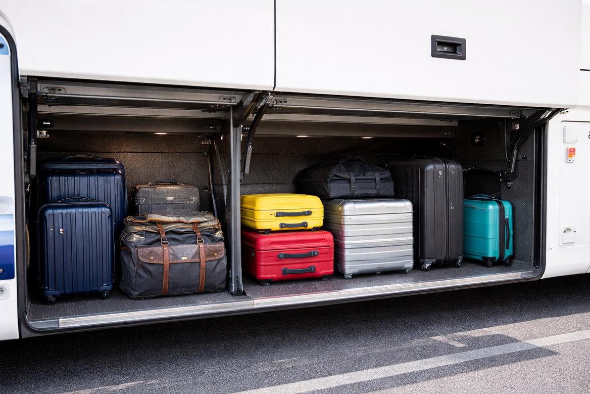 Coach Bus Luggage Space Coach Bus Luggage Space
