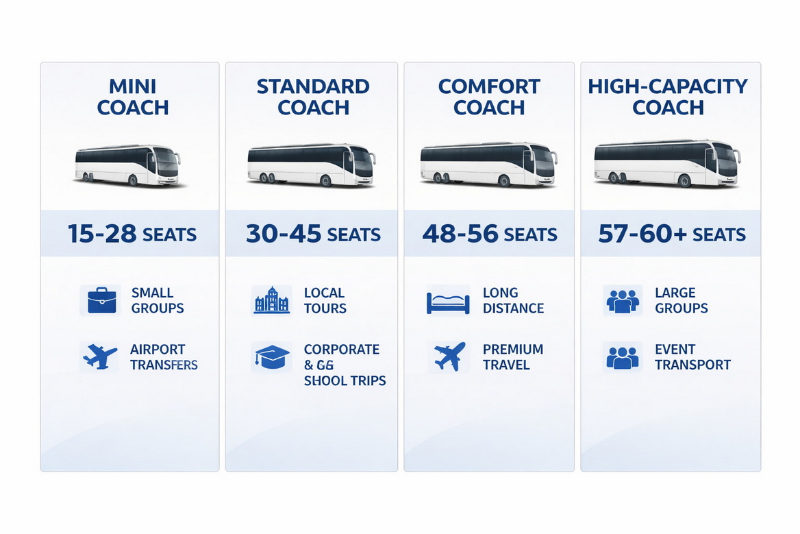 Coach Bus Capacity Comparison Coach Bus Capacity Comparison