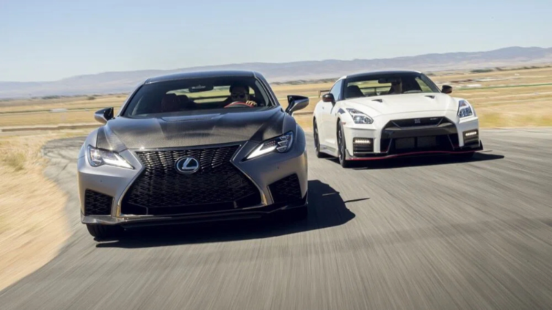 Nissan GT-R Nismo vs Lexus RC F Track Edition _ Top Gear