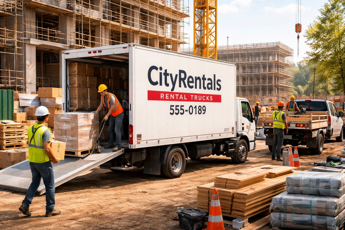 Rental Truck On The Job
