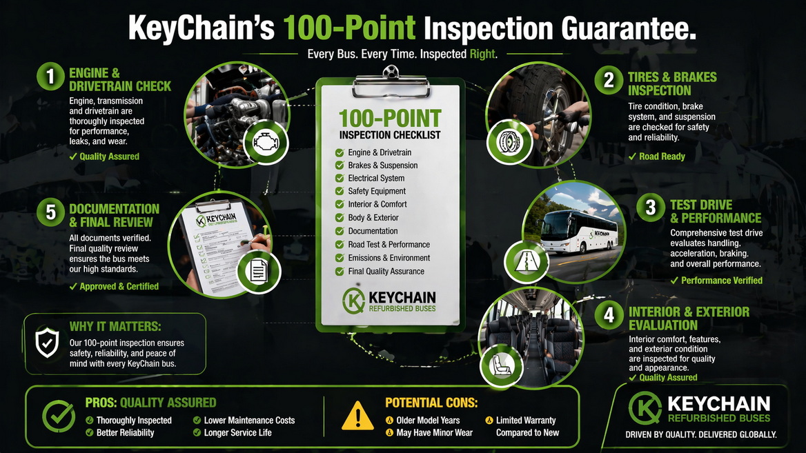 Expert Used Bus Inspection Infographic