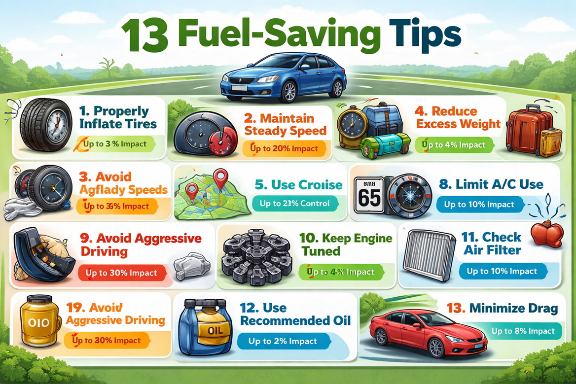 Fuel Economy Tips Infographic