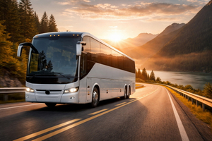 Tour Bus On Scenic Highway.jpg