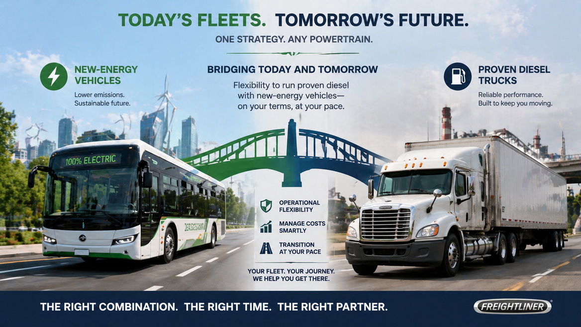 Electric Bus And Diesel Truck Fleet Transition