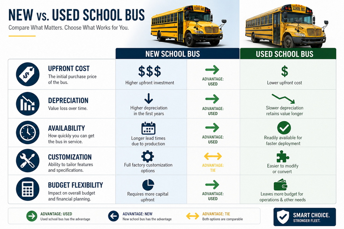 New Bus Versus Used Bus Comparison